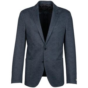 Karl Lagerfeld, Jassen, Heren, Blauw, L, Broche Detail Stretch Blazer