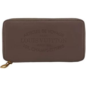 Louis Vuitton Vintage, Pre-owned, Dames, Beige, ONE Size, Leer, Tweedehands leren portemonnees