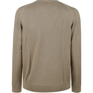 Lacoste, Sweatshirts & Hoodies, Heren, Beige, M, Katoen, Beige Katoenen Trui Girocollo Stijl