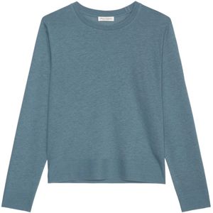 Marc O'Polo, Truien, Dames, Blauw, XL, Katoen, Luxe Longsleeve regular