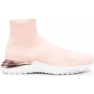 Salvatore Ferragamo, Schoenen, Dames, Roze, 35 1/2 EU, Katoen, Sneakers