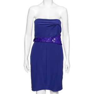 Versace Pre-owned, Pre-owned, Dames, Blauw, M, Pre-owned Fabric dresses
