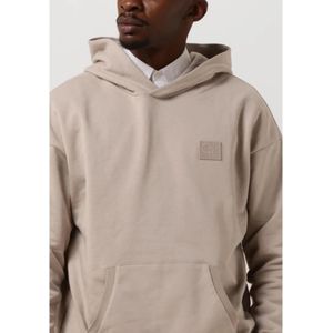 Colourful Rebel, Sweatshirts & Hoodies, Heren, Beige, L, Heren Hoodie Uni Patch Dropped Shoulder