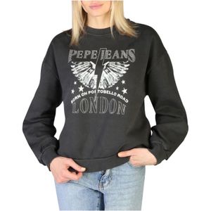 Pepe Jeans, Sweatshirts & Hoodies, Dames, Zwart, S, Katoen, Sweatshirt cadence_pl 581188