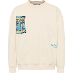 Carlo Colucci, Sweatshirts & Hoodies, Heren, Wit, XL, Oversized Sweatshirt voor casual stijl