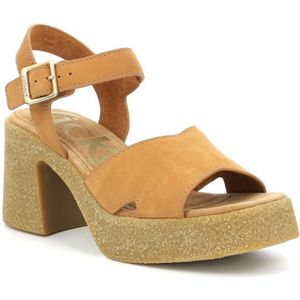 Kickers, Schoenen, Dames, Bruin, 40 EU, Leer, Comfort Sandalen Kick Constance