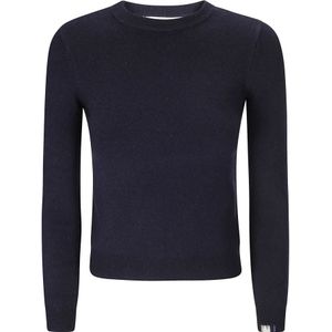 Extreme Cashmere, Truien, Dames, Blauw, ONE Size, Cashmere Crew-Neck Sweater