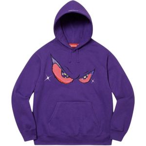 Supreme, Sweatshirts & Hoodies, Heren, Paars, S, Katoen, Paarse Eyes Hoodie Limited Edition