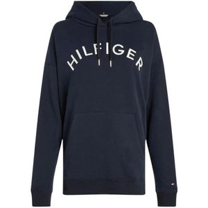Tommy Hilfiger, Sweatshirts & Hoodies, Heren, Blauw, L, Katoen, Dames Hoodie met Logo