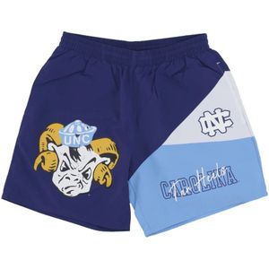 Mitchell & Ness, Korte broeken, Heren, Veelkleurig, XL, UNC Vintage Logo Geweven Shorts