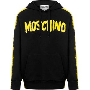 Moschino, Hoodie - Maat 46, Zwart Zwart, Heren, Maat:M