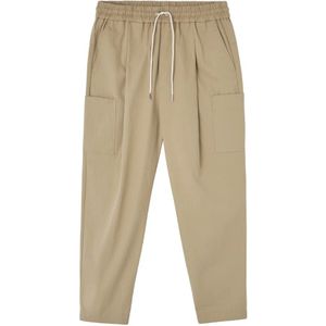 Drole de Monsieur, Beige Cropped Cargo Broek Beige, Heren, Maat:L