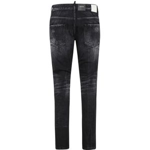 Dsquared2, Jeans, Heren, Zwart, M, Denim, Klassieke Denim Jeans met Vijf Zakken