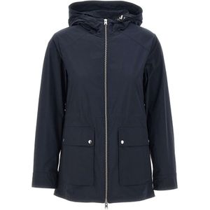 Woolrich, Blauwe Jassen voor Heren Blauw, Dames, Maat:L