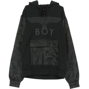 BOY London, Sweatshirts & Hoodies, Heren, Zwart, L, Camo kap sweatshirt met capuchon