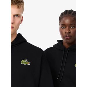 Lacoste, Sweatshirts & Hoodies, Heren, Zwart, M, Hoodie Loose Fit Zwart