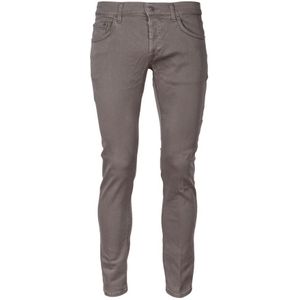 Dondup, Jeans, Heren, Groen, W30, Denim, Heren Denim Jeans. Slim Fit. Lage Taille. Reguliere Lengte. Gemaakt in Italië.