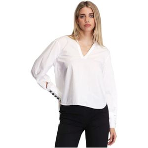 Alessia Santi, Blouses & Shirts, Dames, Wit, S, Lange Mouw Blouse