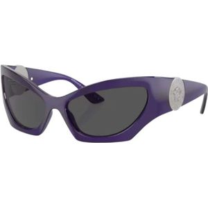 Versace, Accessoires, unisex, Paars, ONE Size, Bold Wpap-Around '0Ve 4450#39; Zonnebrillen / Transparant violet