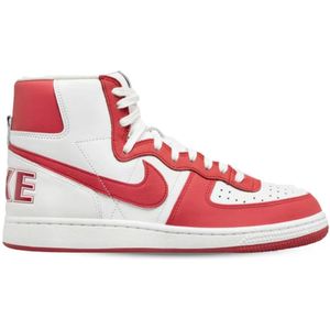 Nike, Terminator High - Rode Leren Sneakers Rood, Heren, Maat:47 1/2 EU
