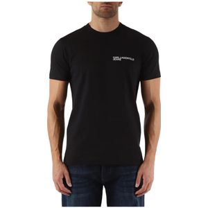 Karl Lagerfeld, Tops, Heren, Zwart, M, Katoen, Biologisch Katoen Slim Fit T-shirt