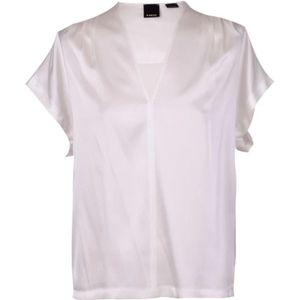 Pinko, Blouses & Shirts, Dames, Wit, M, Prachtige Witte Zijden Blouse