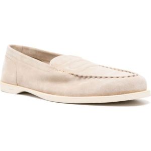 John Lobb, Schoenen, Heren, Beige, 42 EU, Suède, Suede Sandal Pace Schoen