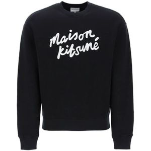 Maison Kitsuné, Sweatshirts Zwart, Heren, Maat:L