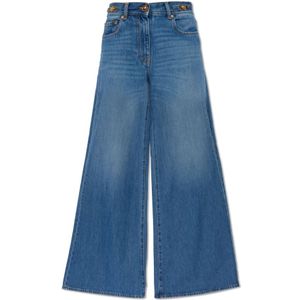 Versace, Jeans met logo Blauw, Dames, Maat:W30