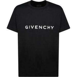 Givenchy, Zwarte T-shirts en Polos Collectie Zwart, Heren, Maat:XL
