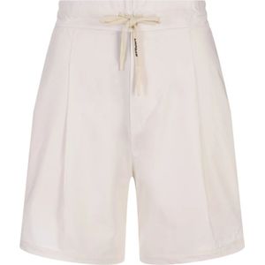 A Paper Kid, Korte broeken, Dames, Wit, L, Katoen, Lichtgewicht witte katoenen shorts