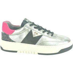 Nerogiardini, Schoenen, Dames, Veelkleurig, 41 EU, Zilver Zwart Sneaker N. DZ