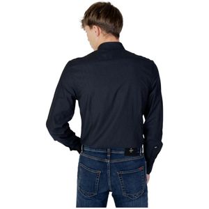 Antony Morato, Overhemden, Heren, Blauw, 2Xl, Katoen, Blauwe Klassieke Kraag Shirt Herfst/Winter