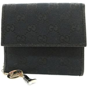 Gucci Vintage, Pre-owned Canvas wallets Zwart, unisex, Maat:ONE Size