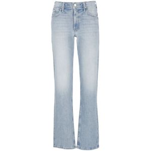 Mother, Jeans, Dames, Blauw, W27, Katoen, Blauwe Katoenen Jeans voor Vrouwen