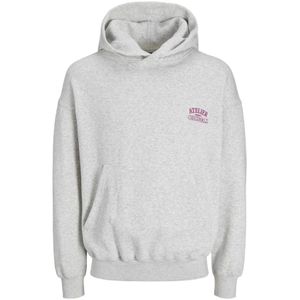 Jack & Jones, Sweatshirts & Hoodies, Heren, Grijs, 2Xl, Grafische Sweat Hoodie