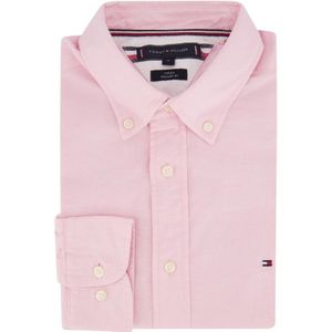 Tommy Hilfiger, Overhemden, Heren, Roze, L, Katoen, Casual Roze Overhemd Regular Fit