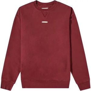 Maison Margiela, Rode Katoenen Sweatshirt met Lange Mouwen Rood, Heren, Maat:M