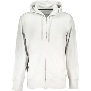 Calvin Klein, Sweatshirts & Hoodies, Heren, Grijs, XL, Katoen, Grijze Hoodie met Logo Print