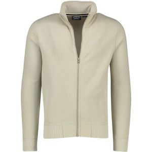 Superdry, Sweatshirts & Hoodies, Heren, Beige, 2Xl, Katoen, Beige Katoenen Slim Fit Vest met Rits