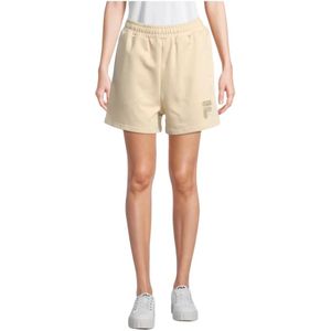 Fila, Korte broeken, Dames, Beige, S, Katoen, Dames Shorts Balve Faw 0446 Katoen