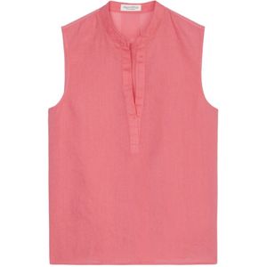 Marc O'Polo, Tops, Dames, Roze, M, Katoen, Gewone mouwloze blouse top