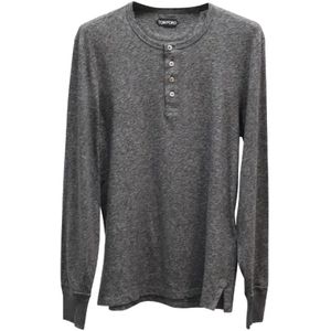 Tom Ford Pre-owned, Pre-owned Cotton tops Grijs, Dames, Maat:L