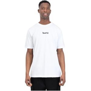 Disclaimer, Tops, Heren, Wit, L, Katoen, Grafische Print Wit T-shirt voor Mannen