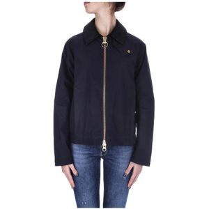 Barbour, Jassen, Dames, Blauw, L, Katoen, Blauwe Katoenen Dames Lichtgewicht Jas