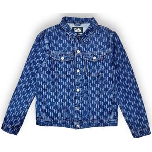 Karl Lagerfeld, Blauwe Katoenen Jas Regular Fit Blauw, Heren, Maat:M