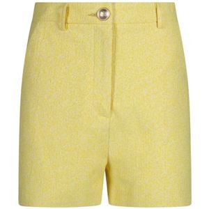 Radical, Korte broeken, Dames, Geel, M, Polyester, Gele Geribbelde Shorts