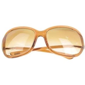Tom Ford Pre-owned, Pre-owned, Dames, Bruin, ONE Size, Tweed, Pre-owned Plastic sunglasses