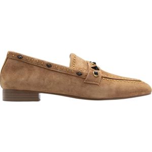 Toral, Schoenen, Dames, Bruin, 38 EU, Suède, Cognac Suede Studs Loafers