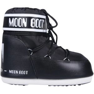 Moon Boot, Icon Lage Nylon Laarzen Zwart, Dames, Maat:36 EU